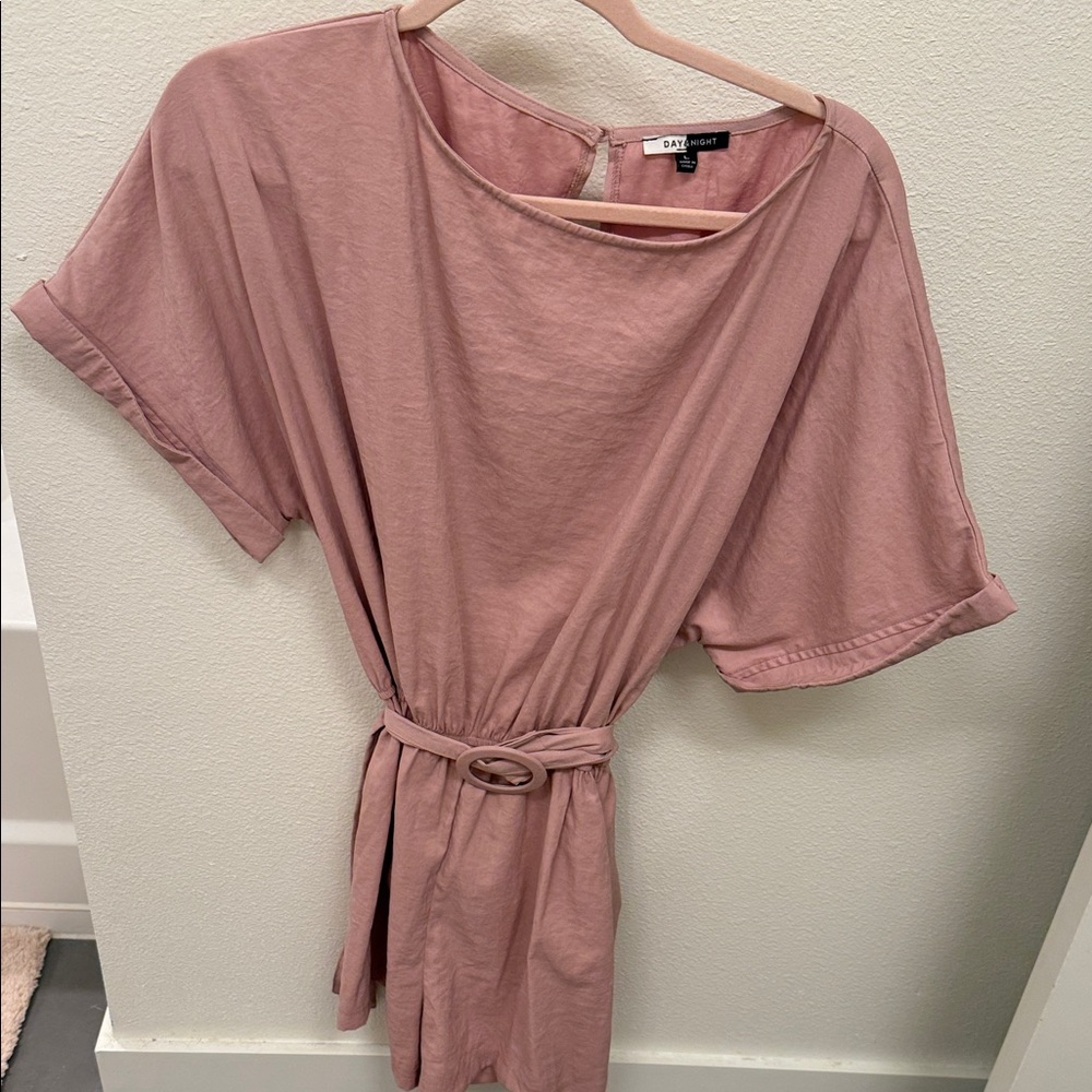 Mauve Belted Romper